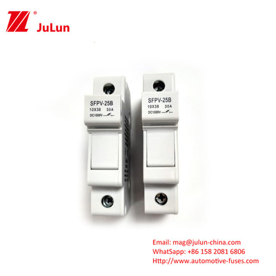 Hình hình hình trụ Fuse mặt trời PV 1000VDC Với 30kA khả năng phá vỡ Và cơ thể gốm