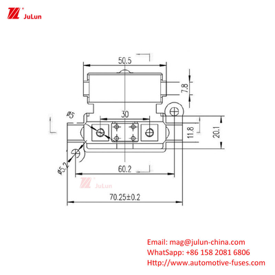 30A-500A Hiện tại ANS / MIDI nhỏ Good Fuse Holder Ship Quay mạch thiết lập lại bằng tay