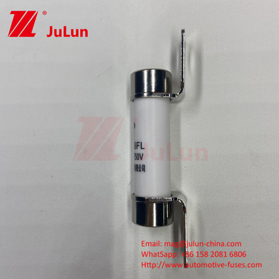 10A-50A 750VDC Ceramic Automotive Fuse With Bolt Mount Ceramic Ev325 Khả năng phá vỡ bộ an toàn EV325 20KA 50kA 15A 25A