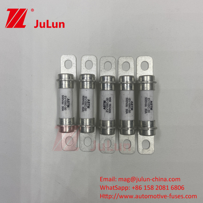 Lưu trữ năng lượng pin 50A High Break 500VDC Fuse DC ống gốm High Break 30A Bảo vệ an toàn Fuse xe điện