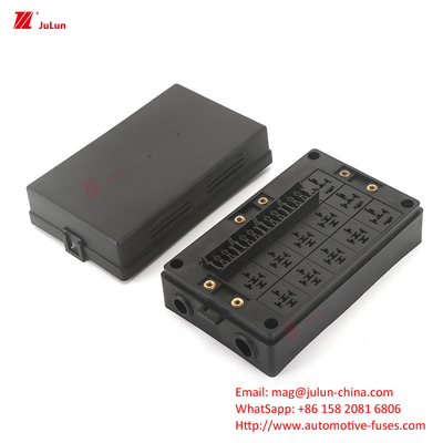 12 Way Fuse Box 12 Way Positive And Negative Car Boat Safety Seat With LED Light Car Insert Automatic Reset Car Fuse Sea (hộp an toàn 12 chiều dương và âm)