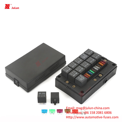 12 Way Fuse Box 12 Way Positive And Negative Car Boat Safety Seat With LED Light Car Insert Automatic Reset Car Fuse Sea (hộp an toàn 12 chiều dương và âm)