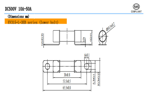 EV315-H EV315-L 3E / 3EB / 3ED Đường xe đường bộ bộ DC500V 10A-50A xe điện đặc biệt
