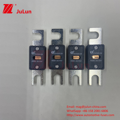 Cầu chì loại bu lông gốm điện áp 70VDC EV320-5X-250A M6 M8