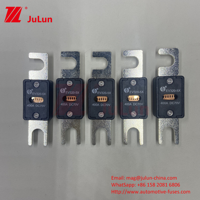 Cầu chì loại bu lông gốm điện áp 70VDC EV320-5X-250A M6 M8