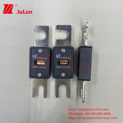 Cầu chì loại bu lông gốm điện áp 70VDC EV320-5X-250A M6 M8