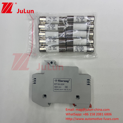 1000VDC-1500VDC Solar PV Fuse Holder với Fuse 2 Amp Fuse Solar Dc Cylindrical Fuse Links