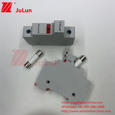Fuse mặt trời PV với DIN Guide Fuse Holder cho bảo vệ quang điện RT18-32 15A 20A 32A Fuse Holder với LED Indica