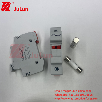 Din Hướng dẫn Fuse Holder DIN Đường sắt Mặt trời Fuse Holder Mặt trời DC 1000V PV Fuses 6A 10A 15A 20A 25A 30A cao V
