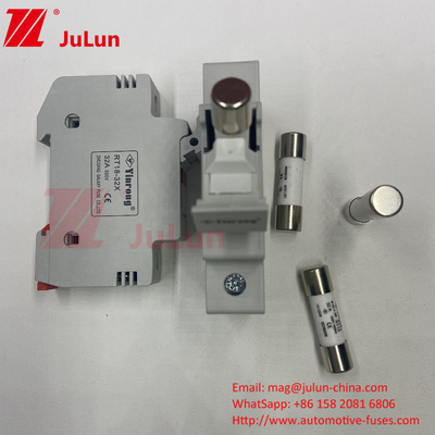 1000VDC 15A Solar PV Fuse Holder With Fuse Fuses mặt trời PV 6A 10A 15A 20A 25A 30A Điện áp cao cho hệ thống mặt trời