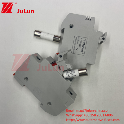 Silver Solar Pv Fuse / Din Rail Solar Fuse Holder Range cho hộp xe buýt quang điện