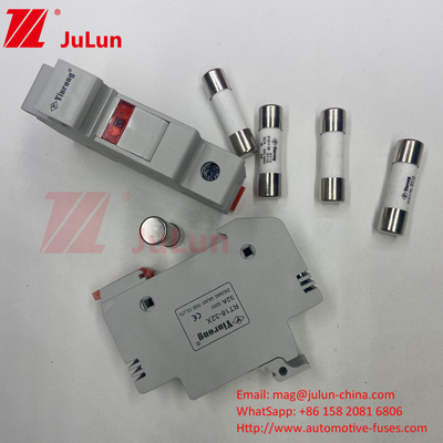 Mặt trời PV Inverter Cylindrical Fuse. Fuse Holder 1000V DC Fuse Holder cho hệ thống tấm pin mặt trời 25A 32A AC