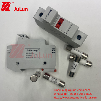 20A Solar PV Fuse Holder With Fuse For Photovoltaic Bus Box Nqqk RT16D-00 TPS DC hiện tại 80V 250A Fuse năng lượng mặt trời