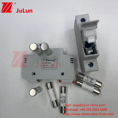Silver Element Solar PV Fuse Cho IEC60269.6 Tiêu chuẩn Din Guide Fuse Holder