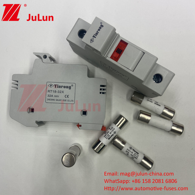 30kA DC Đánh giá năng lượng mặt trời Fuse cho Photovoltaic BusS 1000V Fuse Base Suit 10 * 38 Fuse Core Inner Core