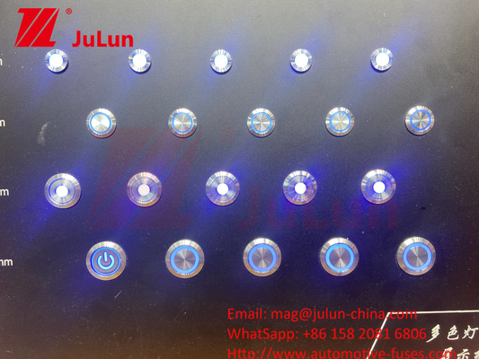 16mm Nhẫn chiếu sáng thời gian dẫn IP67 12mm/16mm/19mm/22mm/LA38/XB2 Nút chuyển đổi kim loại nút đẩy nút kim loại đẩy mông