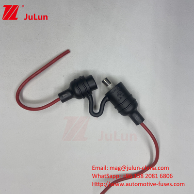 Kháng bụi điện áp thấp ô tô Fuse Holder Đỏ Đen silicone PPS 10A 250V