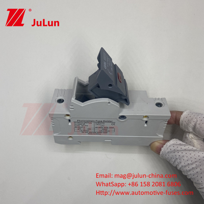 Bảo vệ được chứng nhận DIN Rail Solar Fuse Holder cho tấm pin mặt trời RT18 AC Fuses Fast Blow Ceramic 22x58