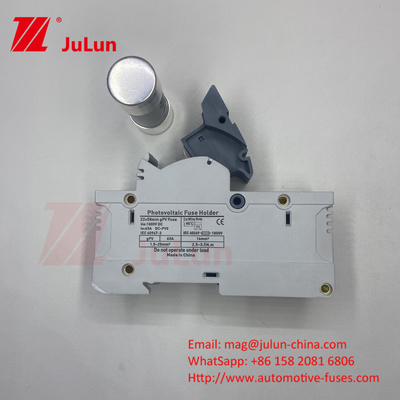DIN Guide Fuse Holder 15A 1000VDC Với thiết kế Fuse Holder 14 * 85mm 32a 1000VDC Pv Fuse Holer