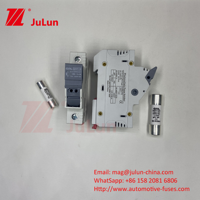 SeanRo Solar PV Din Rail Fuse Holder cho Fuse Link 10 * 38mm 1000V 15amp DC Fuse 25A
