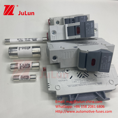 Fuse 1500vdc 20a DNPVF1-32L Hệ thống mặt trời Pv Fuse 1500vdc Blow nhanh Ceramic DIN Rail Moun 10x85MM 1500V Fuse nhiệt