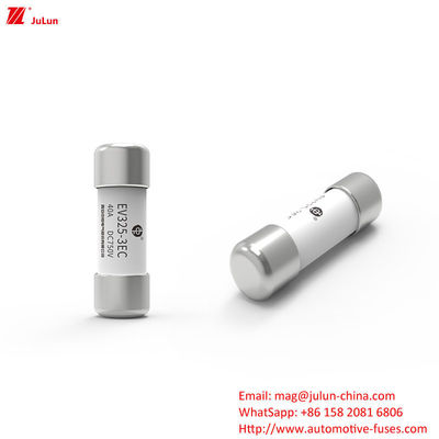 DC 750V 20KA Xe điện Flat Head Tubular Fuse