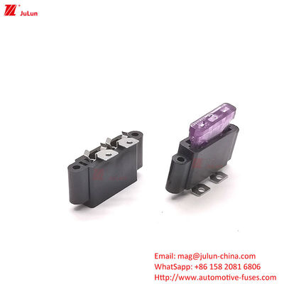 32V Đánh giá điện áp đồng liên hệ tự động thiết lập lại bộ ngắt mạch 30A-500A xe ô tô Fuse Holder nhựa nylon