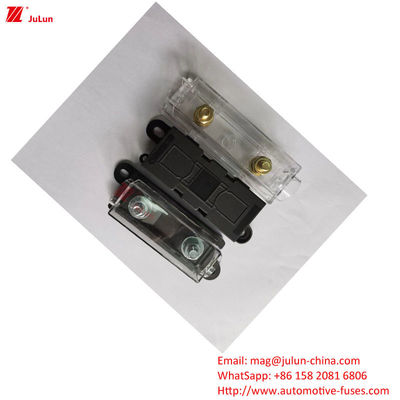 32V DIN Track Fuse Holder 30A-500A EU UL tiêu chuẩn đồng tiếp xúc nhựa nhà ổ cắm