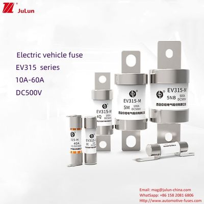 EV315 Series Medium Electric Vehicle Screw Fuses 10-60A 500V 20kA Khả năng phá vỡ