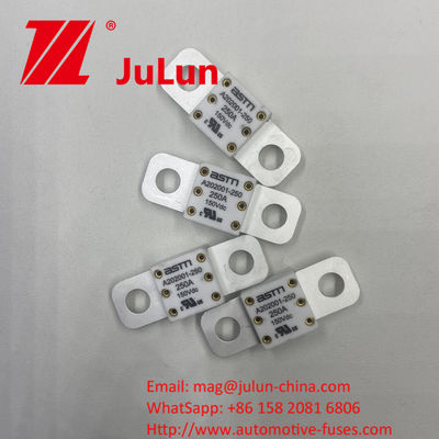 Lưu trữ năng lượng ô tô A202001 150A 150VDC Ứng dụng chuyển đổi điện năng Chất bảo hiểm ô tô gốm được định giá ở 150VDC 16-20KA 400A 500A