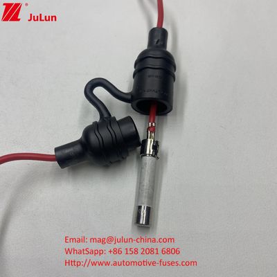 10 * 38mm Cylindrical Fuses Waterproof IP68 Inline Fuse Holder Cover với UL Wire cho