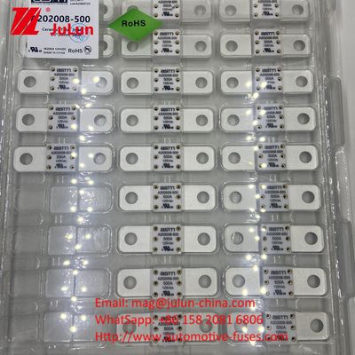 20KA Khả năng phá vỡ xe điện A202008 400A 125VDC Fuse ASTM cho tàu kịch bản ứng dụng
