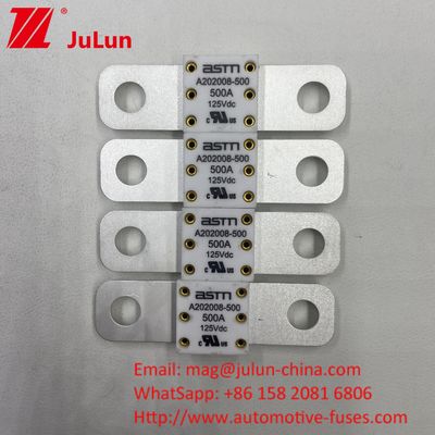 Bolt Ceramic 200A 125VDC pin Fuse Xe ô tô màu trắng Đảm bảo hiệu suất