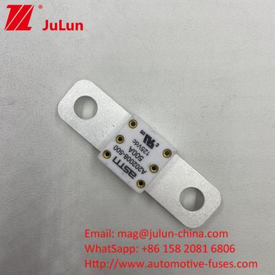 Bolt Ceramic 200A 125VDC pin Fuse Xe ô tô màu trắng Đảm bảo hiệu suất