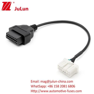 Cáp chuyển đổi chẩn đoán dây chuyền dây chuyền xe hơi 12 chân cho Tesla Model S / X OBD2