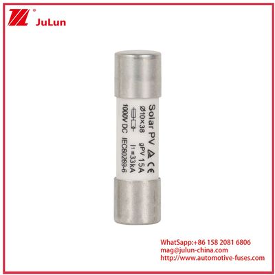 15A 1000VDC GPV Fuse 10*38 Đối với hệ thống năng lượng mặt trời IEC60269-6