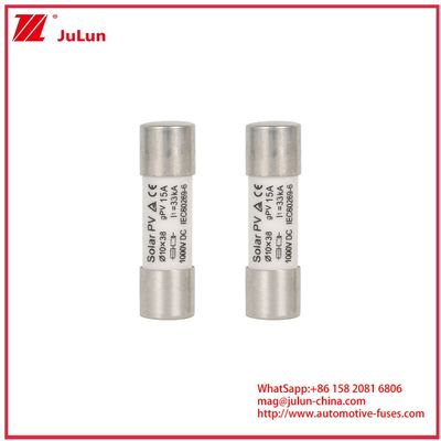 15A 1000VDC GPV Fuse 10*38 Đối với hệ thống năng lượng mặt trời IEC60269-6