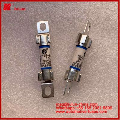 Năng lượng EV 10 * 38mm Tubular Fuse EV315-M 3E 15A 500VDC Đối với xe điện Cài đặt cuộn dây đáp ứng tiêu chuẩn JASO D622