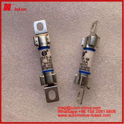 Năng lượng EV 10 * 38mm Tubular Fuse EV315-M 3E 15A 500VDC Đối với xe điện Cài đặt cuộn dây đáp ứng tiêu chuẩn JASO D622