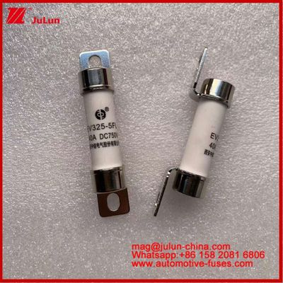 Fuse ống EV325-5FL 40A 750VDC cho xe điện với cài đặt bóng đèn 15 * 51mm và hằng số thời gian 2 ± 0.5ms