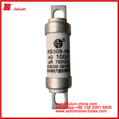 RS308-HB 4G 100A AR 750VDC 50KA Fuse cho bảo vệ mạch ô tô Hiệu suất phù hợp với thiết kế ống gốm JASO D622