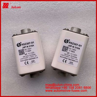 RSZ307-01 Quảng trường gốm J4P-N 315A 750VDC 50KA Bộ sạc dây điện Thiết bị ô tô Loại kết nối bóng