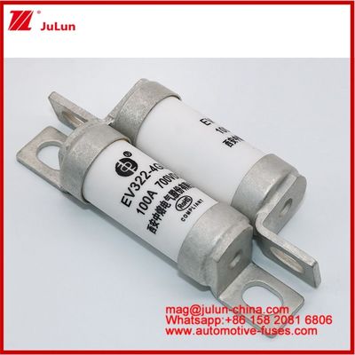 EV322 4GL 100A DC700V EV hoặc HEV Xe điện Cỡ nhỏ Góc điện cao cấu trúc cuộn ống Ceramic Fuse