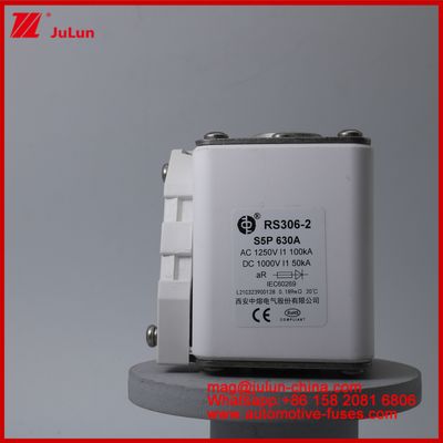 RS306-2 S5P 630A Quảng trường xe điện kéo Fuse EV hoặc HEV xe điện kéo DC cho EV HEV AC1250V 100KA DC1000V 50KA AR