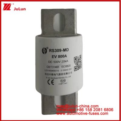 Cấu trúc kết nối đệm xe điện Vàng Caremic Tubular Car Micro Fuses RS309-MD EV 800A DC500V 20KA Cho ô tô