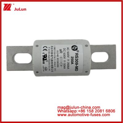 250A 500VAC Ev Fuse RS309-MD-200KA 500VDC 50KA AR Caremic DC Hiệu suất ống ô tô Bolt Stud-mount