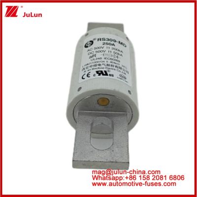 250A 500VAC Ev Fuse RS309-MD-200KA 500VDC 50KA AR Caremic DC Hiệu suất ống ô tô Bolt Stud-mount