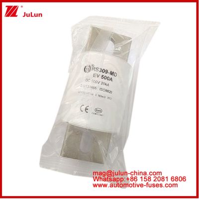 Caremic 500A 500VDC RS309-MD Tubular 500VAC 200KA 50KA DC Hiệu suất Xe điện Fuse Xe ô tô Bolt Stud-mount EV hoặc ứng dụng HEV