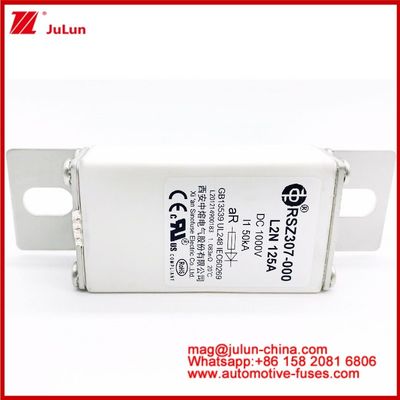 125A DC1000V 50KA AR Caremic Tubular RSZ307-000 L2N Fuse For EV/HEV Protection In Automobile Bolt Stud-mount Design