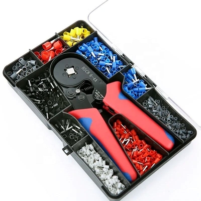 Máy chèn tay nhỏ với các loại đầu cuối khác nhau 1200pcs gia dụng điện cách nhiệt Mini dây thép Ferrule ống đầu cuối Crimping Plier Kit